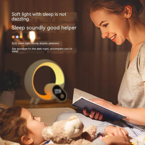 Q Light Analog Sunrise Digital Display Alarm Clock Bluetooth Audio