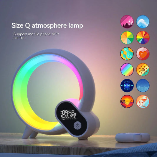 Q Light Analog Sunrise Digital Display Alarm Clock Bluetooth Audio
